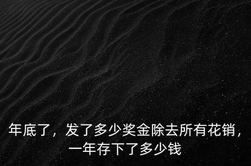年底了，發(fā)了多少獎金除去所有花銷，一年存下了多少錢