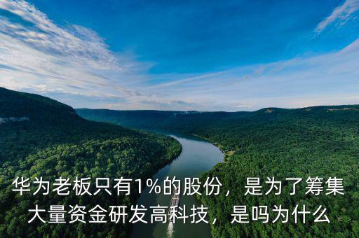 華為老板只有1%的股份，是為了籌集大量資金研發(fā)高科技，是嗎為什么