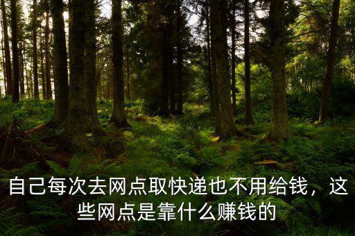 自己每次去網(wǎng)點(diǎn)取快遞也不用給錢，這些網(wǎng)點(diǎn)是靠什么賺錢的