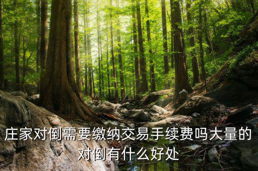 莊家對倒需要繳納交易手續(xù)費(fèi)嗎大量的對倒有什么好處