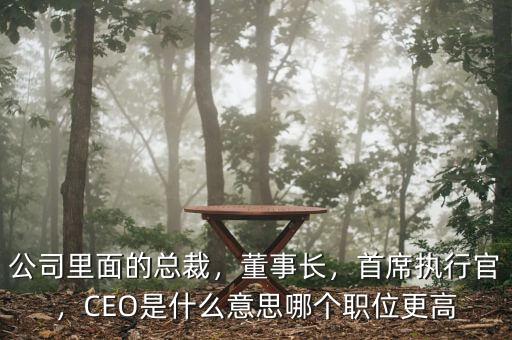 公司里面的總裁，董事長，首席執(zhí)行官，CEO是什么意思哪個職位更高