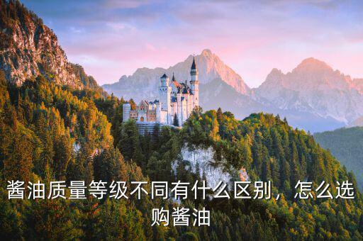 醬油質(zhì)量等級(jí)不同有什么區(qū)別，怎么選購(gòu)醬油