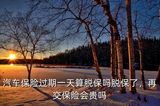 汽車保險過期一天算脫保嗎脫保了，再交保險會貴嗎