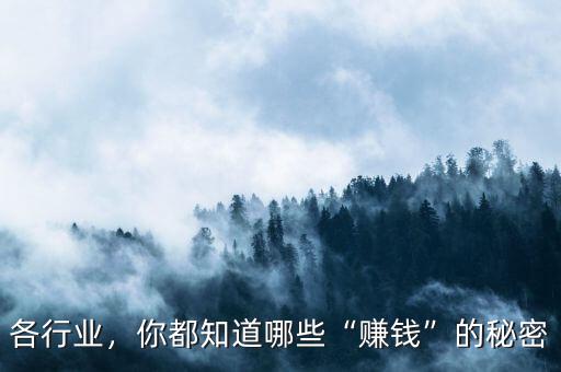 2o15什么行業(yè)最賺錢(qián),當(dāng)今最賺錢(qián)的行業(yè)是什么