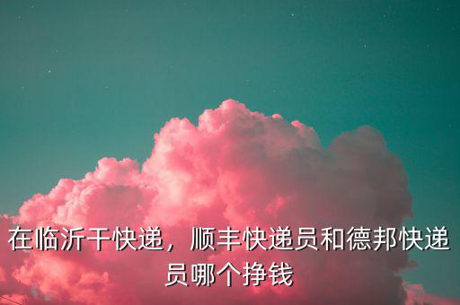 在臨沂干快遞，順豐快遞員和德邦快遞員哪個(gè)掙錢(qián)