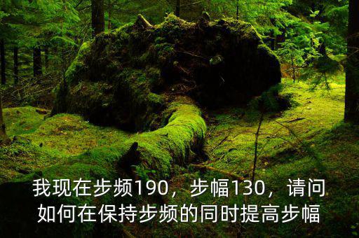 我現(xiàn)在步頻190，步幅130，請問如何在保持步頻的同時提高步幅