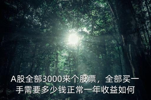 A股全部3000來(lái)個(gè)股票，全部買一手需要多少錢正常一年收益如何