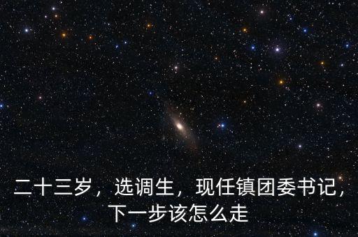 二十三歲，選調(diào)生，現(xiàn)任鎮(zhèn)團委書記，下一步該怎么走