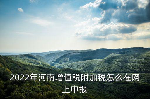 附加稅在什么網(wǎng)站申報(bào)表，2022年河南增值稅附加稅怎么在網(wǎng)上申報(bào)