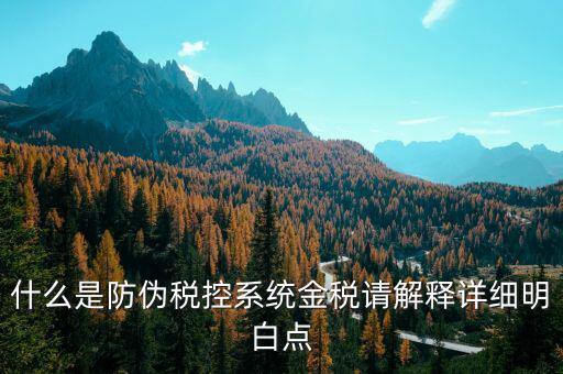 金稅控盤是什么意思，什么是防偽稅控系統(tǒng)金稅請(qǐng)解釋詳細(xì)明白點(diǎn)