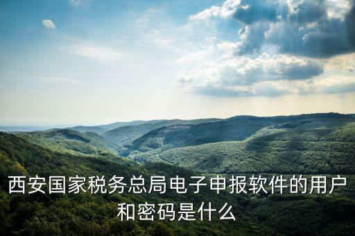陜西省國家稅務(wù)局賬號是什么，你好我想問你 一下 網(wǎng)上國稅的用戶名和密碼是什么
