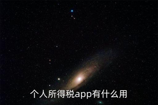 個(gè)人網(wǎng)上辦稅干什么用，個(gè)人所得稅app有什么用