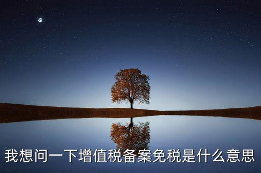 增值稅網(wǎng)上備案是什么意思，公司剛成立請問到稅務(wù)局備案是什么意思