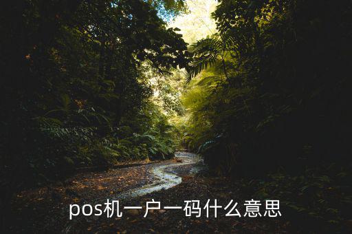 什么叫一機(jī)一戶，pos機(jī)一戶一碼是什么意思