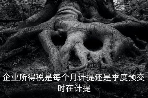 企業(yè)所得稅什么時(shí)候計(jì)提，企業(yè)所得稅在什么時(shí)候開(kāi)始預(yù)提
