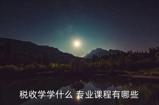 稅收學 什么專業(yè)好，稅收學專業(yè)學什么