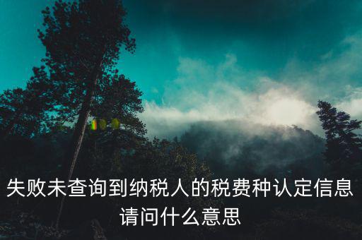 什么是未找到附稅認(rèn)定信息，個稅申報顯示未獲得單位稅種認(rèn)定信息是怎么回事