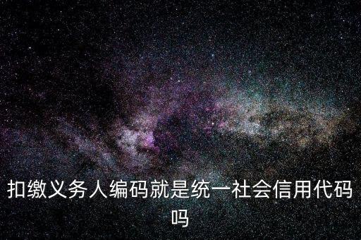 扣款人義務(wù)編碼是什么意思，扣繳義務(wù)人編碼是什么