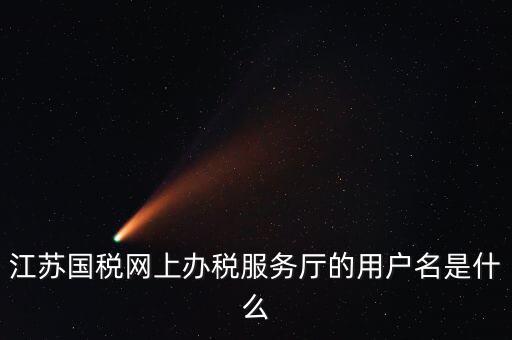 網(wǎng)上辦稅用戶名是什么，江蘇國稅網(wǎng)上辦稅服務(wù)廳的用戶名是什么
