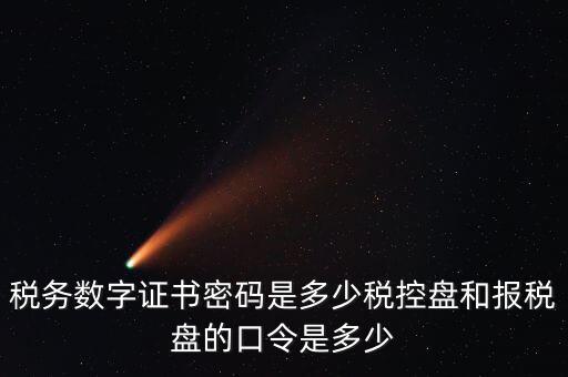 新報(bào)稅盤(pán)密碼是什么，稅務(wù)數(shù)字證書(shū)密碼是多少稅控盤(pán)和報(bào)稅盤(pán)的口令是多少