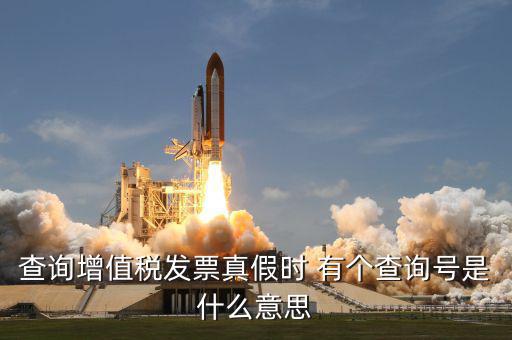 查詢增值稅發(fā)票真假時(shí) 有個(gè)查詢號是什么意思