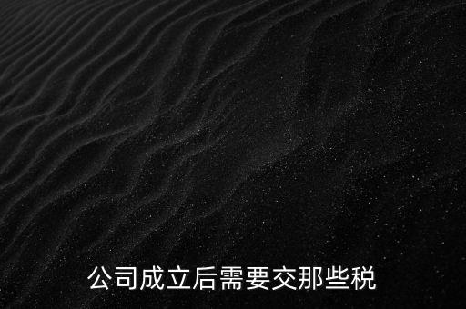 辦一個(gè)企業(yè)都需要交什么稅，公司成立后需要交那些稅