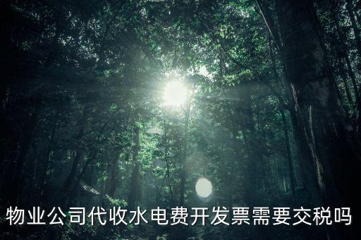 物業(yè)水費要交什么稅，2022年4月物業(yè)公司開水電費發(fā)票稅率