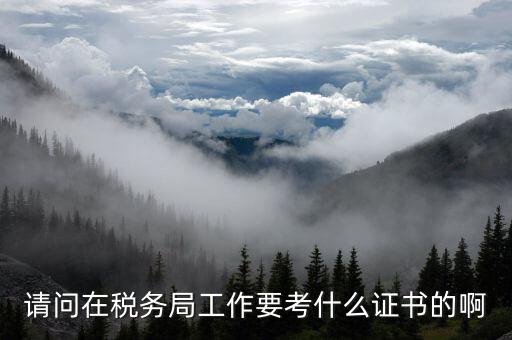 地稅局上班要什么證書，請問在稅務局工作要考什么證書的啊