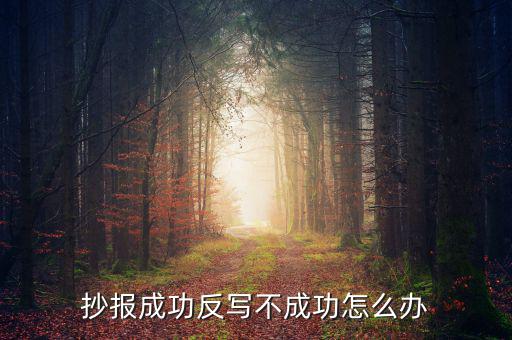 百旺稅控反寫不成功什么原因，抄報成功反寫不成功怎么辦