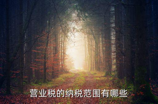什么經(jīng)營范圍可以開營業(yè)稅，營業(yè)稅的納稅范圍有哪些