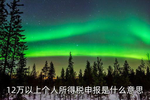 十二萬申報有什么用，第一次進行12萬個稅申報有哪些注意點