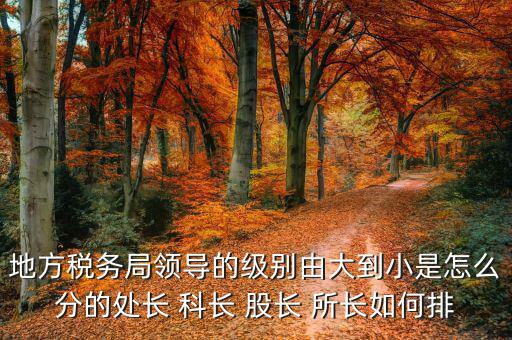 市地稅局科長什么級別，社保分局和稅務(wù)分局的科長股長是屬于哪類等級的官
