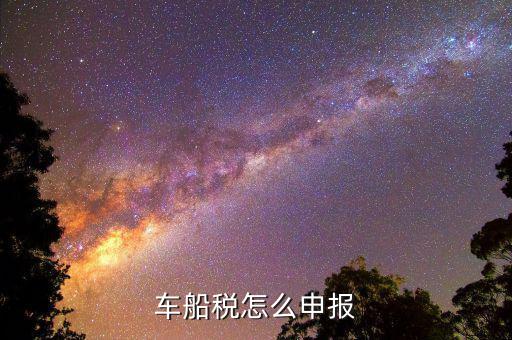 車船稅是按什么申報，車船稅要申報嗎