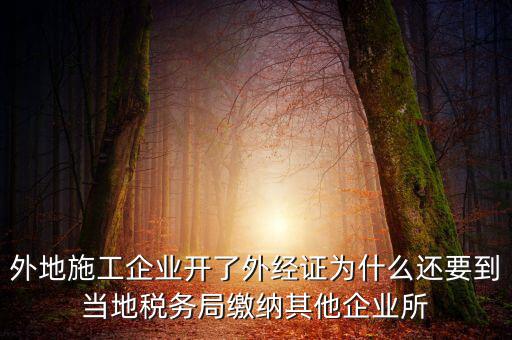 外經(jīng)證為什么要繳銷，到國稅開的外行證為什么要去撤銷