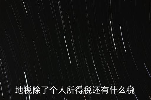 地稅都有什么稅，地稅交什么稅