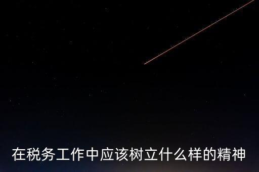 樹立國(guó)稅人什么形象，在稅務(wù)工作中應(yīng)該樹立什么樣的精神