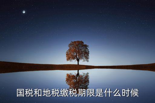 椒江國地稅什么時(shí)候交，國稅和地稅繳稅期限是什么時(shí)候