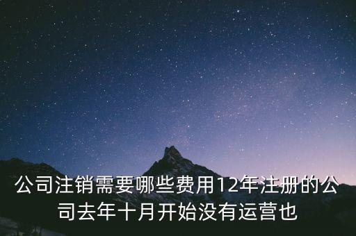 企業(yè)注銷要交些什么稅，公司注銷需要哪些費(fèi)用12年注冊(cè)的公司去年十月開始沒有運(yùn)營也