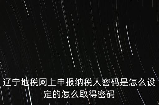 地稅網(wǎng)上自然人申報(bào)密碼是什么，地稅申報(bào)的用戶名和密碼是什么