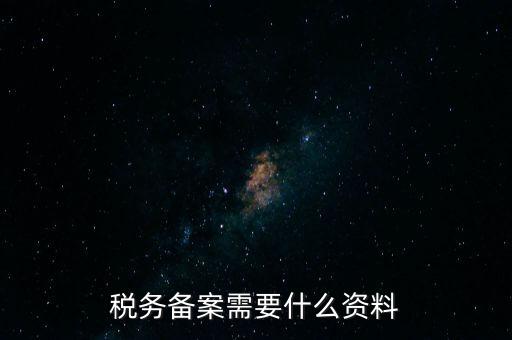稅務(wù)備案需要什么資料