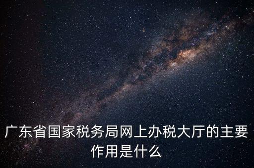 國(guó)稅網(wǎng)廳是什么，什么是電子稅務(wù)局
