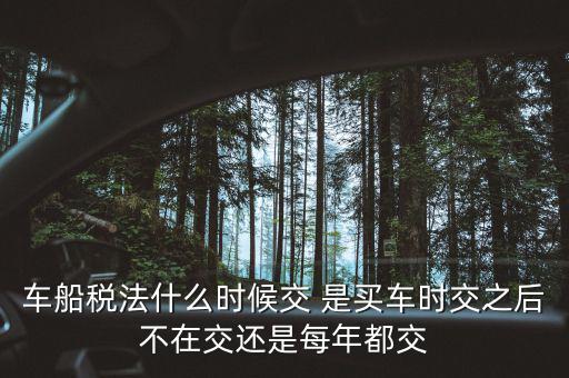 每年什么時(shí)候買車船稅，車船稅什么時(shí)候交比如要交2017年的是2016年12月31日前交還是