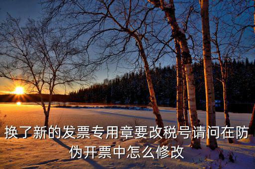 換了新的發(fā)票專用章要改稅號(hào)請(qǐng)問(wèn)在防偽開票中怎么修改