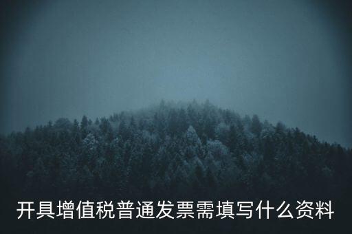 開增值稅普通票需要什么資料，購買增值稅普通發(fā)票需要什么資料