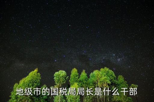 福州國(guó)稅局長(zhǎng)什么級(jí)別，地級(jí)市的國(guó)稅局局長(zhǎng)是什么干部