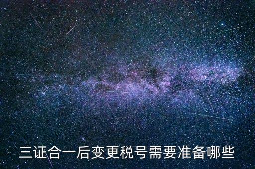 什么情況變更稅號，三證合一后變更稅號需要準備哪些