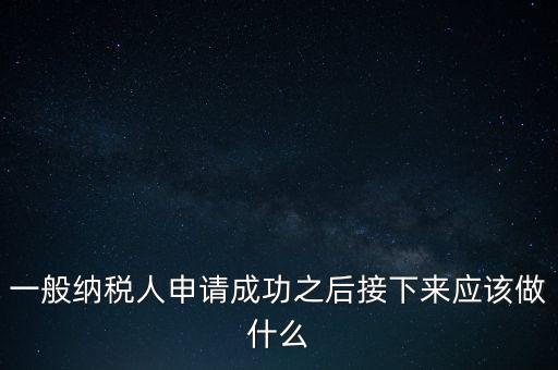 領取完一般納稅人批復后做什么，一般納稅人批后要做什么