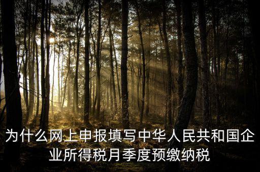 為什么預(yù)繳 申報表，企業(yè)所得稅預(yù)繳納稅申報表為什么分A表B表