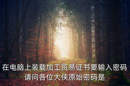 ca原始密碼是什么，ca證書(shū)密碼是什么