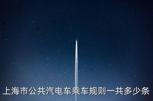 上海市公共汽電車(chē)乘車(chē)規(guī)則一共多少條